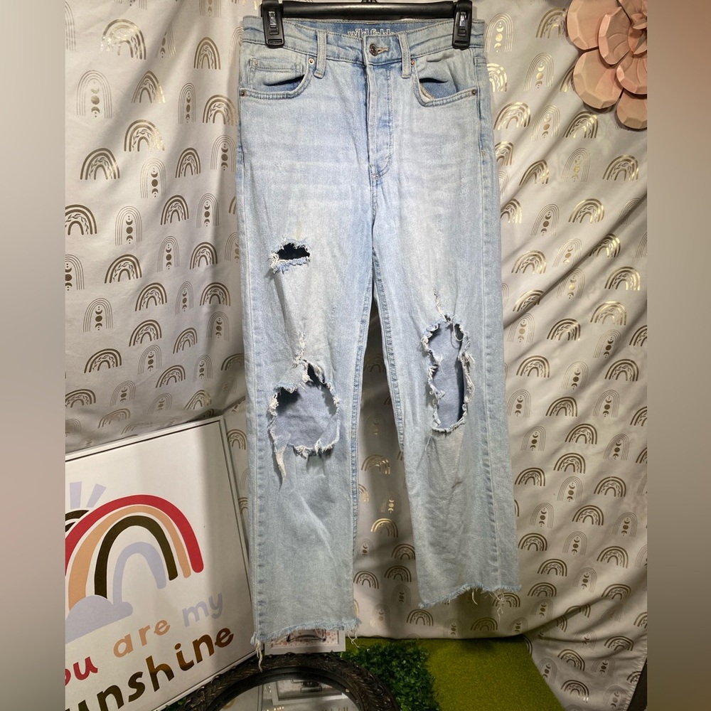 Wild Fable Light Blue Distressed Boyfriend Jeans